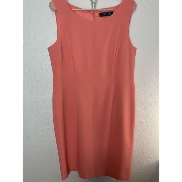 Kasper Pink Sheath Sleeveless Busness, Church Women's Dress Size 12 - Picture 1 of 4